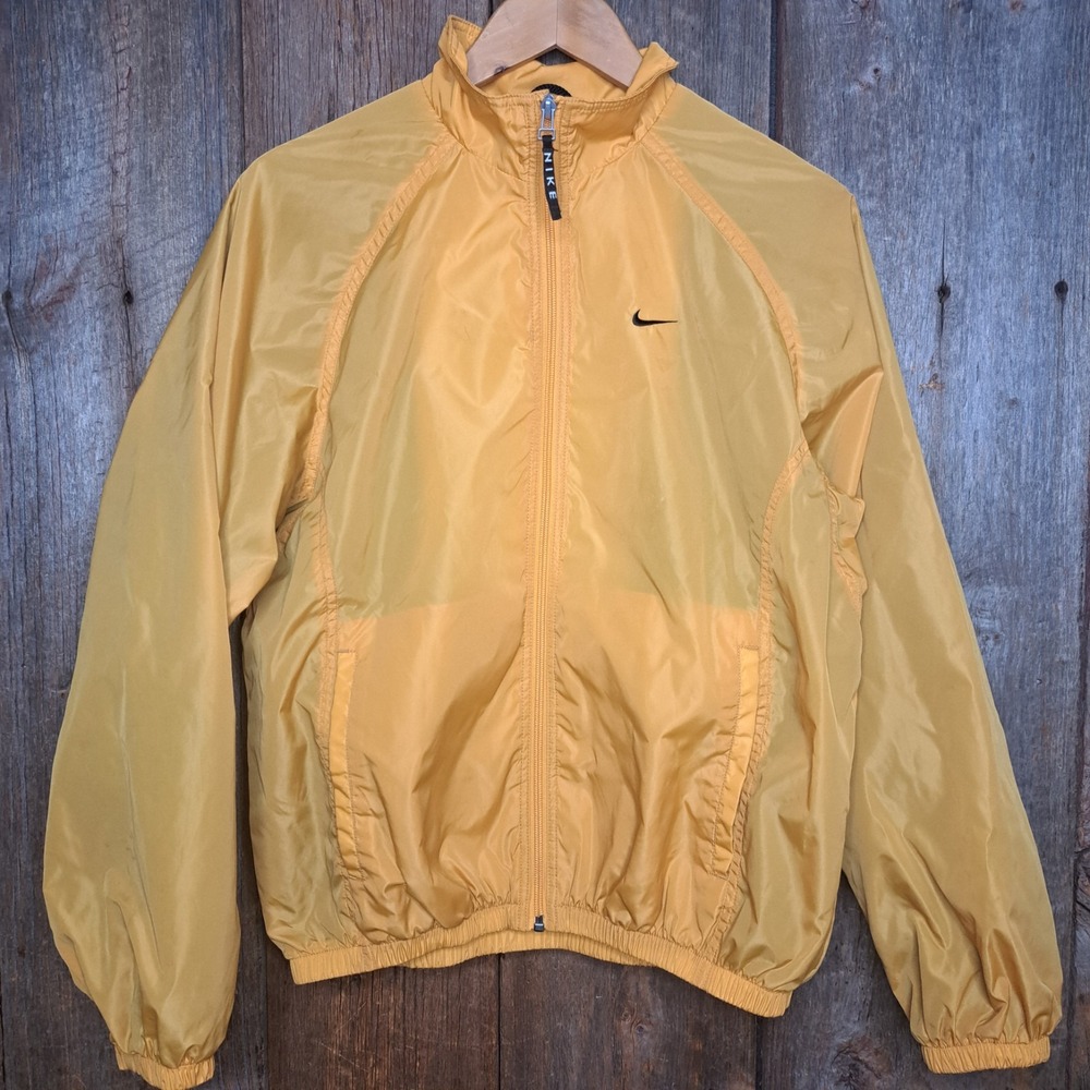 Gorpcore Lite Slicky Vintage Full Zip  Yellow Women Nike Windbreaker Jacket 8-10
